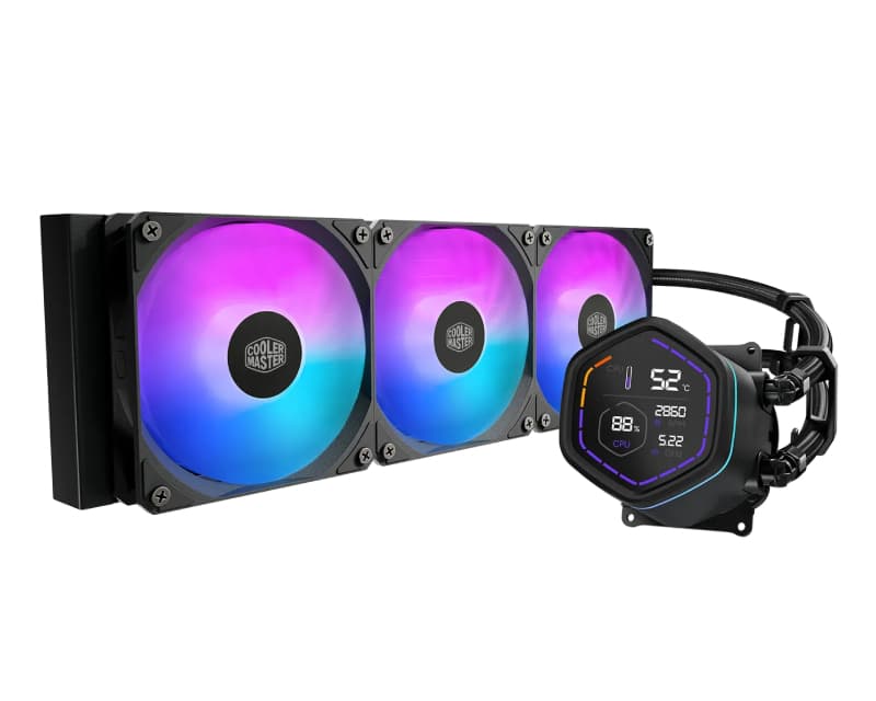 Fotografija proizvoda: MasterLiquid Core Nex Digital 360 ARGB crno vodeno hlađenje (MLX-D36M-A18PA-RD)