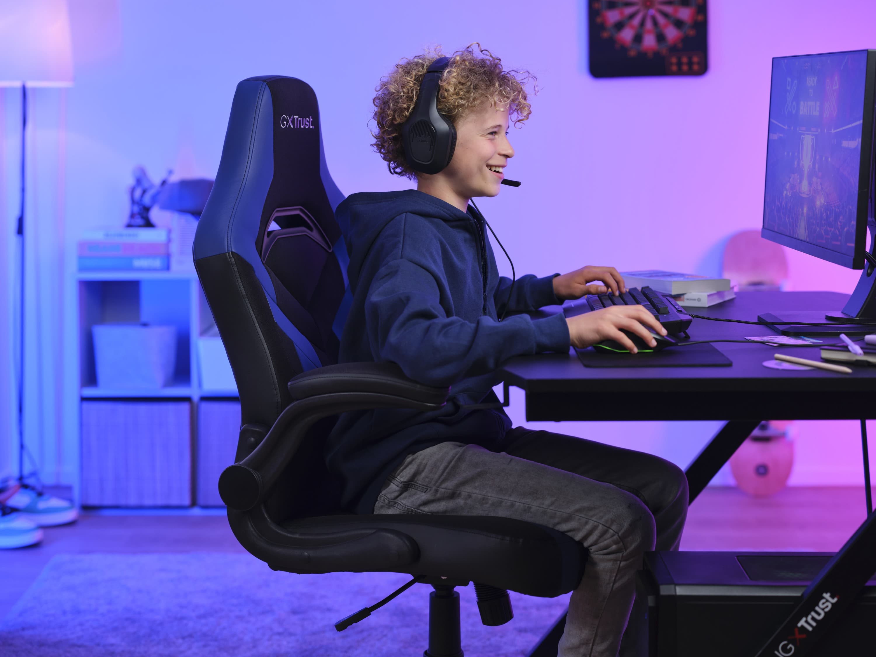 Fotografija proizvoda: Stolica TRUST GXT703R RIYE gaming/plava