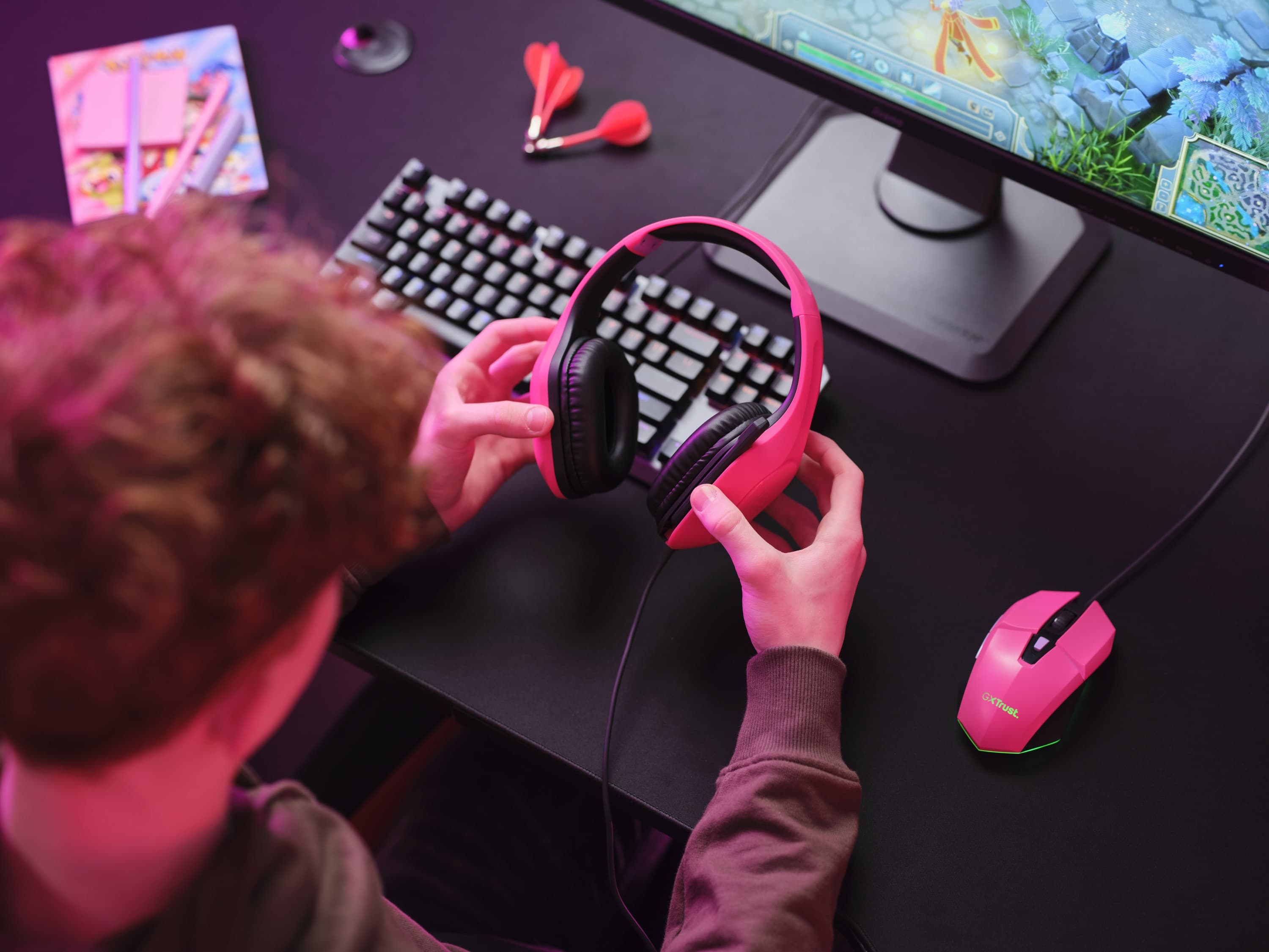 Fotografija proizvoda: Slušalice TRUST GXT415P ZIROX/roze