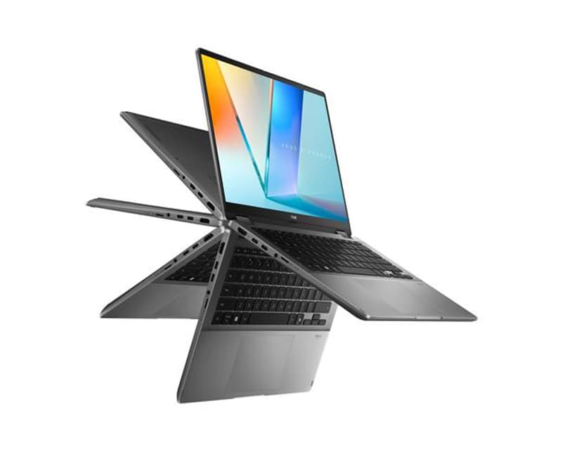 Fotografija proizvoda: Vivobook 14 Flip TP3407SA-SG155W (14 inča WUXGA OLED Touch ekran, Ultra 7 258V, 32GB, SSD 1TB, Win11 Home) laptop