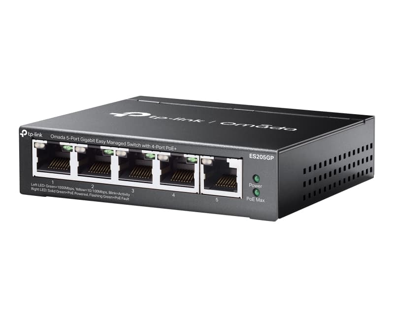 Fotografija proizvoda: ES205GP Omada 5-портни Gigabit Easy Managed Switch sa 4-портним PoE+