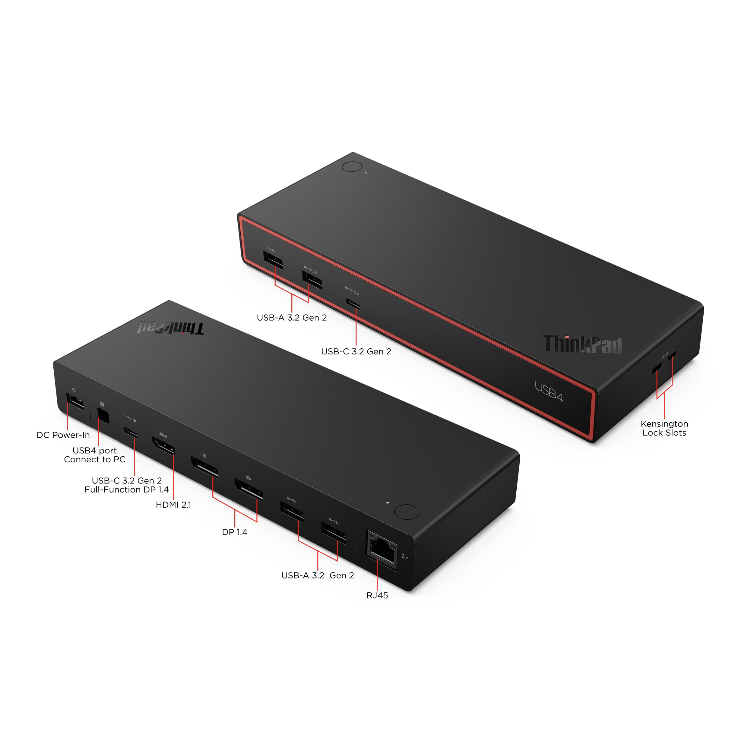 Fotografija proizvoda: ThinkPad USB4 Dock 5000 USB-C 100W/4xUSB-A/2xUSB-C/HDMI/2xDP