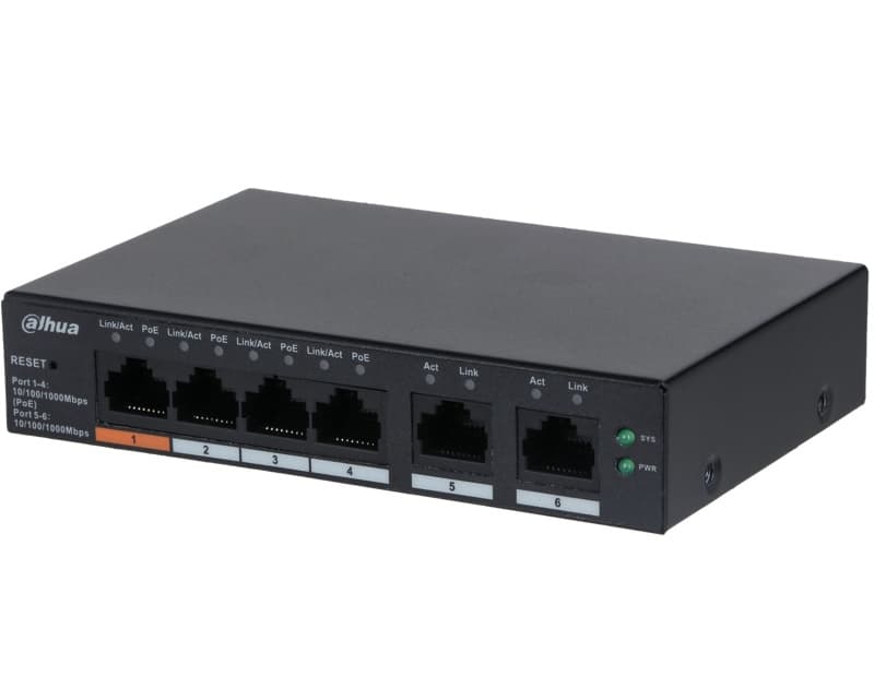 Fotografija proizvoda: CS4006-4GT-60 6-portni upravljani Cloud desktop Gigabit prekidač sa 4-portnim PoE
