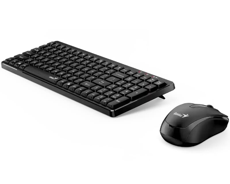 Fotografija proizvoda: LuxeMate Q8100 Bežična USB YU crna tastatura + miš