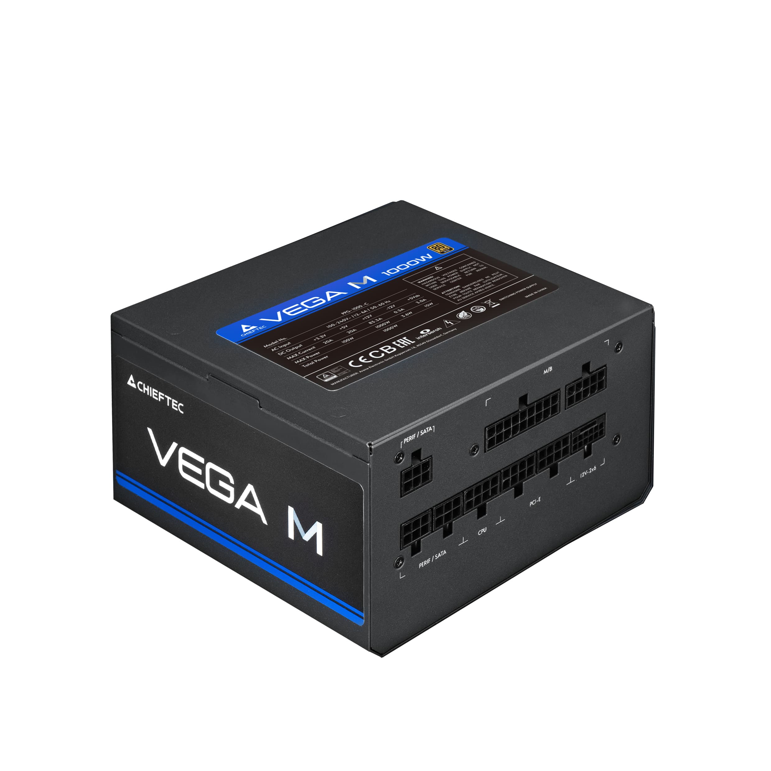 Fotografija proizvoda: PPG-1000-C 1000W VEGA 80Plus Gold napajanje 5Y