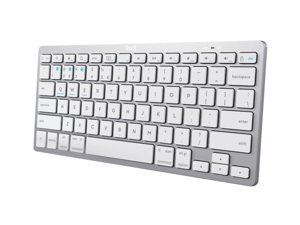 Fotografija proizvoda: Tastatura TRUST Basics Bluetooth/US/sivo bela