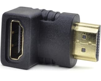 Fotografija proizvoda: Adapter HDMI (M) - HDMI (F) crni ugaoni