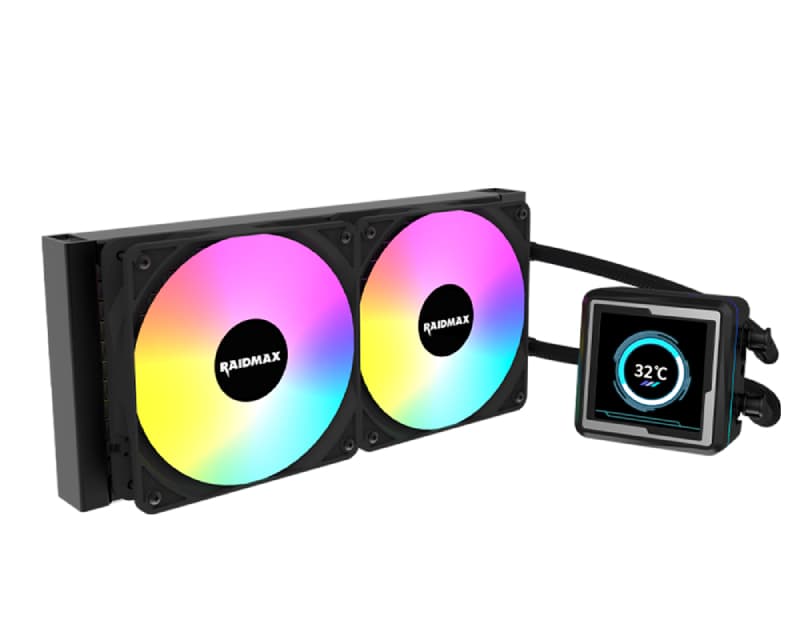 Fotografija proizvoda: LM240 ARGB CPU LIQUID COOLER WITH ANIMATION DISPLAY - Vodeno hlađenje crno (LM240BK) F