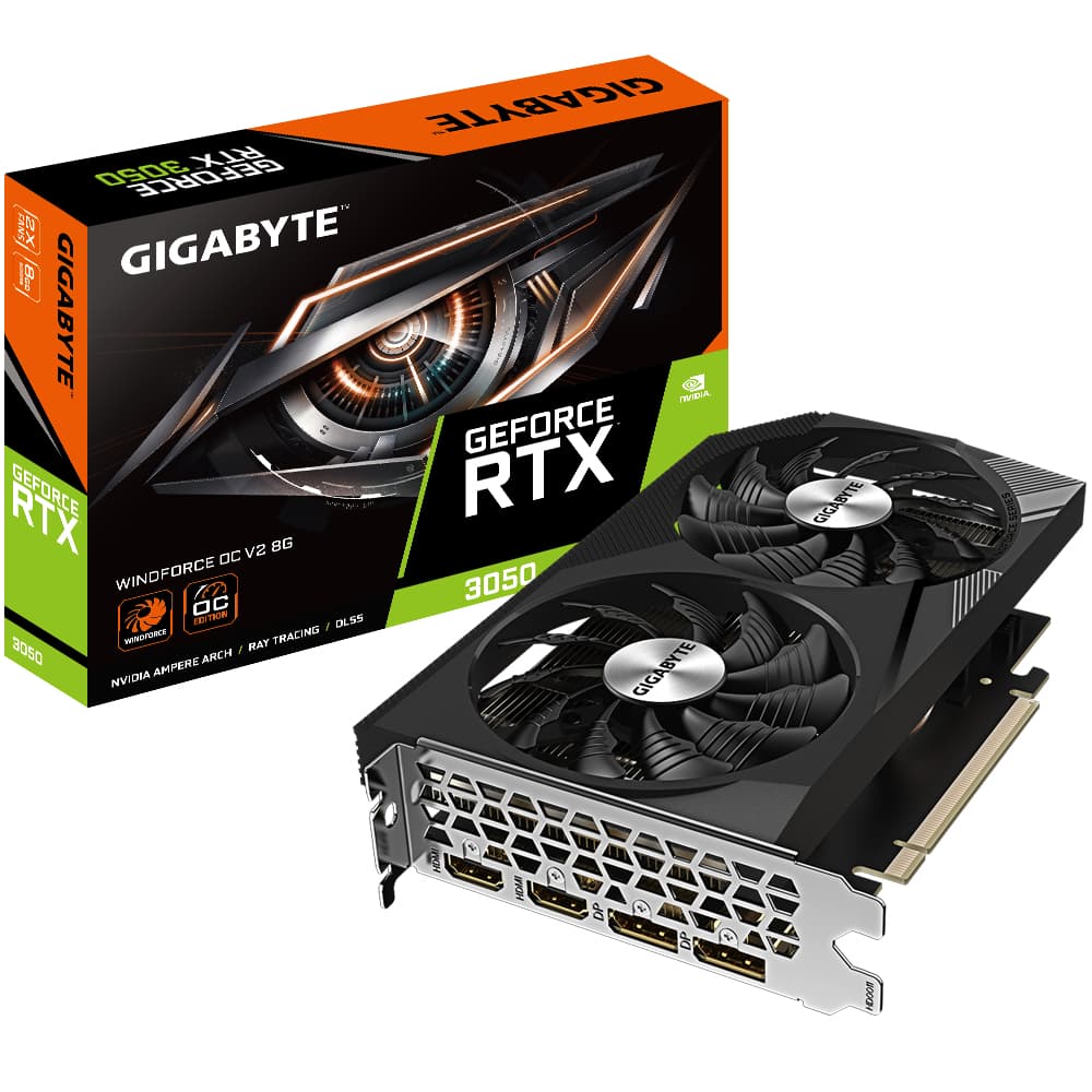 Fotografija proizvoda: nVidia GeForce RTX 3050 8GB 128bit GV-N3050WF2OCV2-8GD grafička kartica