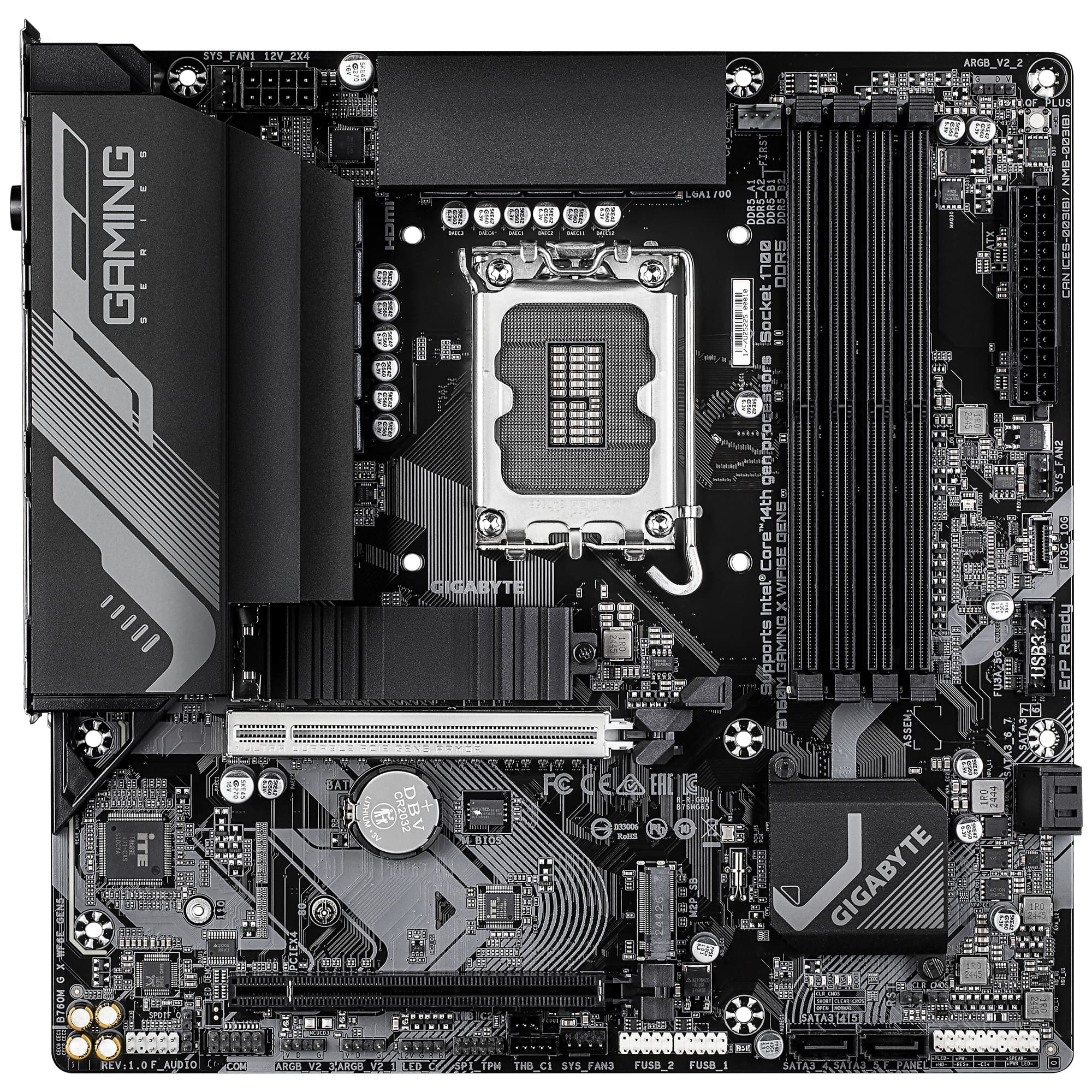 Fotografija proizvoda: B760M GAMING X WF6E GEN5 matična ploča