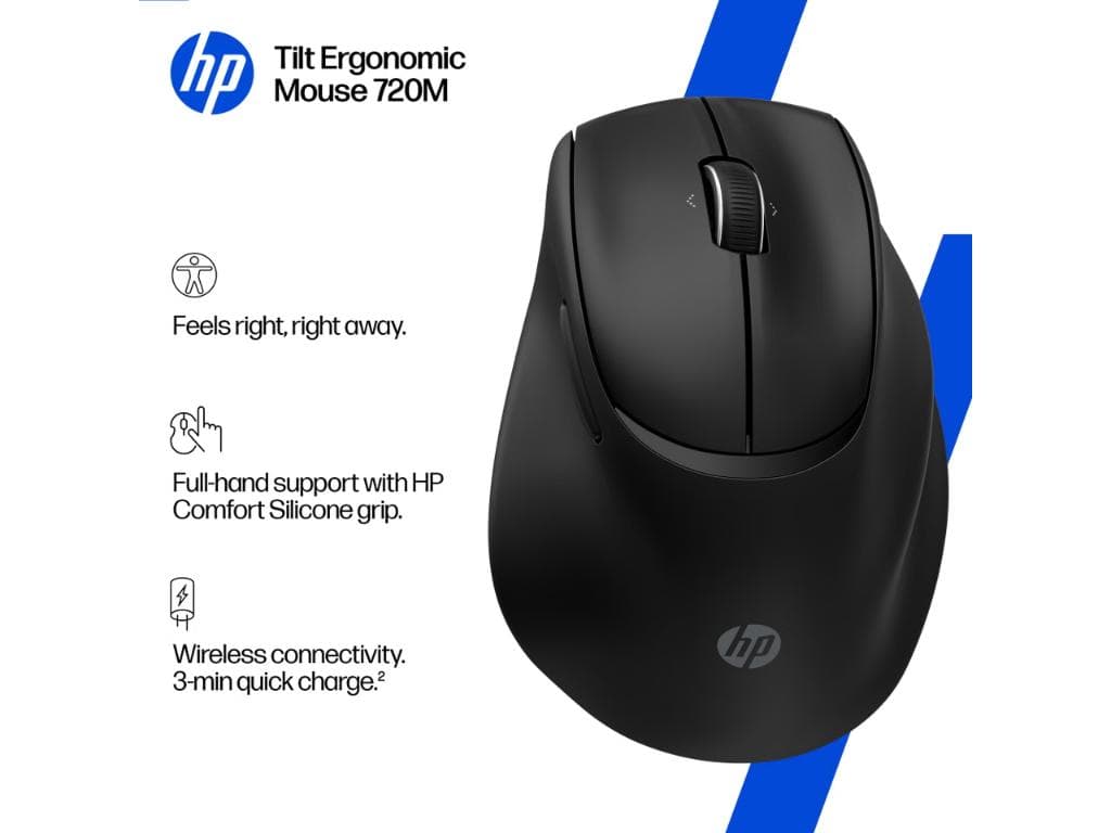 Fotografija proizvoda: Miš HP 720M Tilt Ergonomic/Ultra fast/Multi device/6000dpi/crna