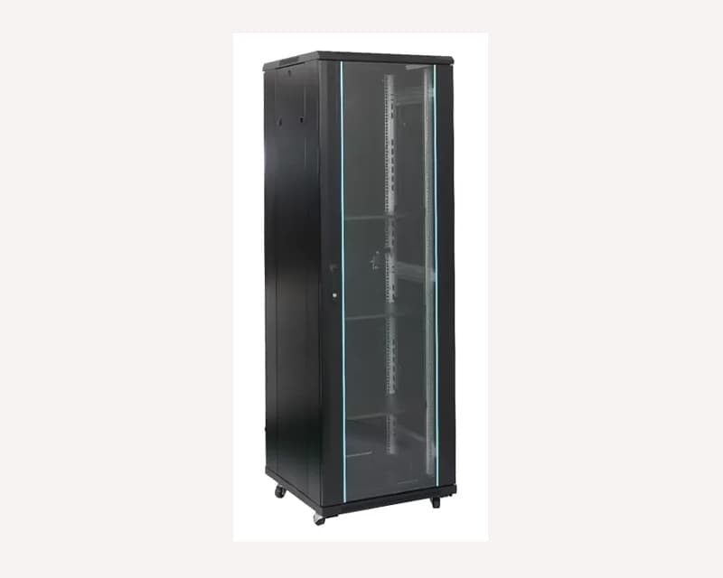 Fotografija proizvoda: Rack orman samostojeći, 27U, 600x600, staklena vrata (pakovanje od 3 kutije)