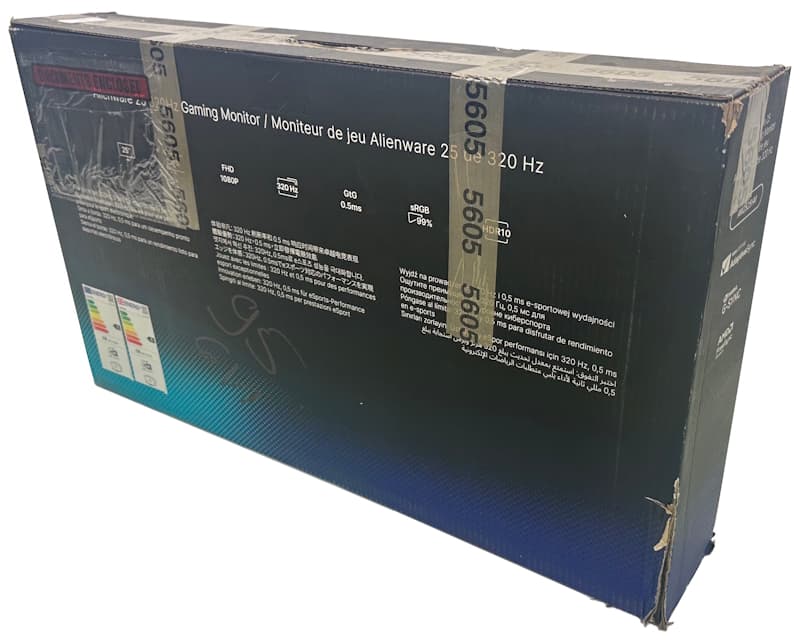 Fotografija proizvoda: 24.5 inch AW2525HM 320Hz FreeSync/G-Sync Alienware gejming monitor, rasuto