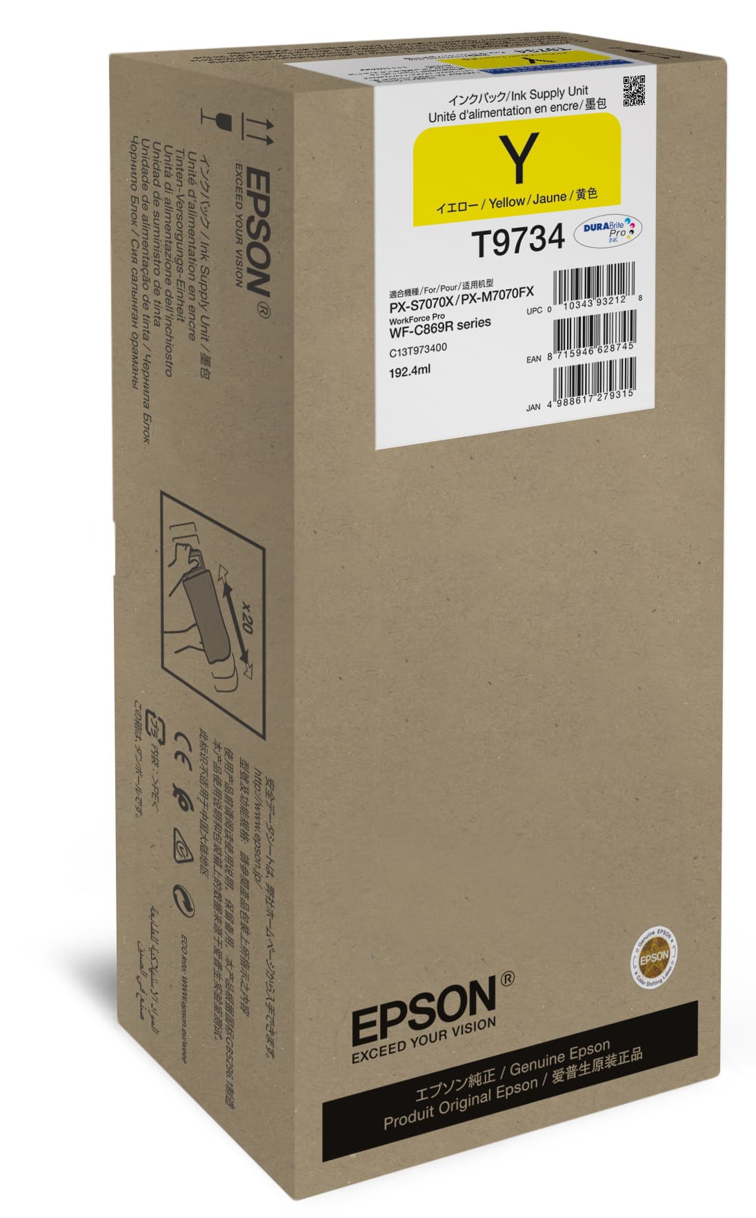 Fotografija proizvoda: T97340N Žuto RIPS mastilo XL