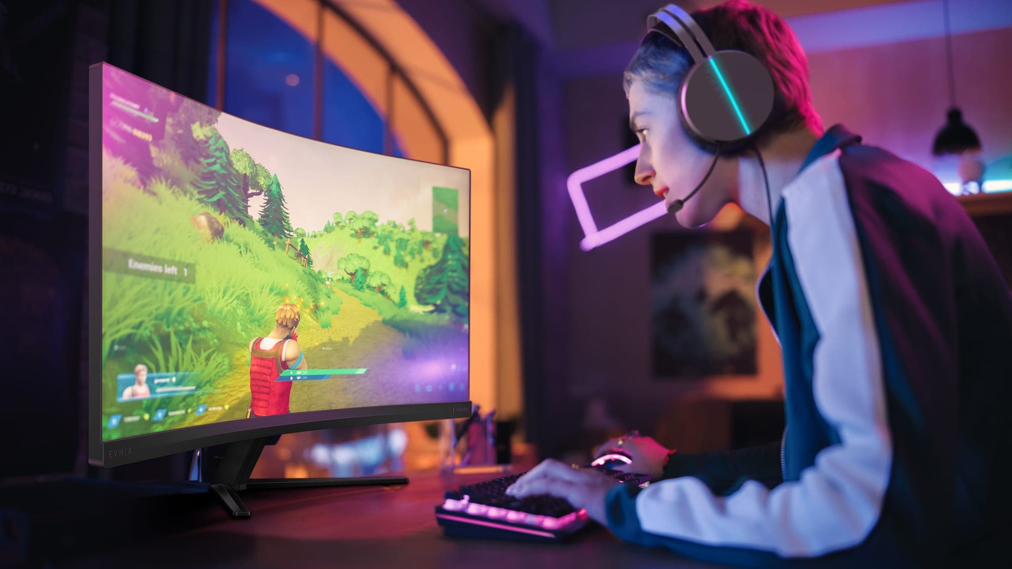 Fotografija proizvoda: Monitor PHILIPS 34M2C3500L/00 34"/VA,21:9,zakrivljen/3440x1440/180Hz/1ms GtG/HDMIx2,DP/adaptive sync