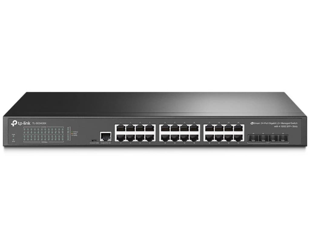 Fotografija proizvoda: Switch TP-LINK TL-SG3428X Gigabit 24xGlan/4 10G SFP+/1 RJ45 Console Port/1 Micro-USB Console Port