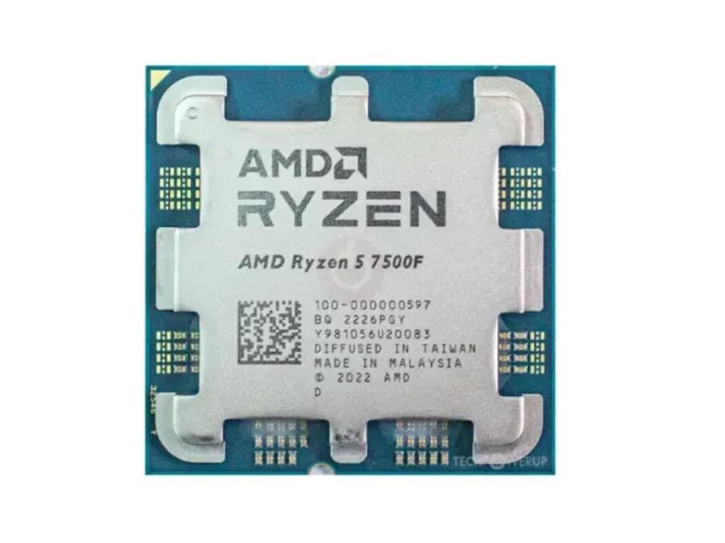Fotografija proizvoda: Procesor AMD Ryzen 5 7500F/6C/12T/5.2GHz/38MB/65W/AM5/TRAY