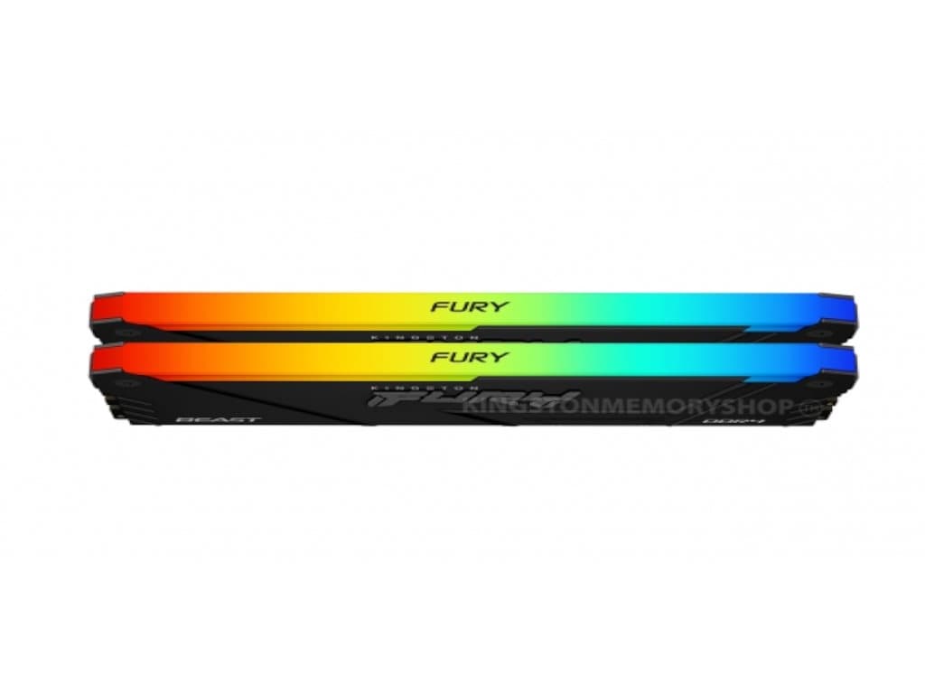 Fotografija proizvoda: Memorija KINGSTON 16GB(2x8GB)/DIMM/DDR4/3200GHz/CL16/FURY Beast RGB