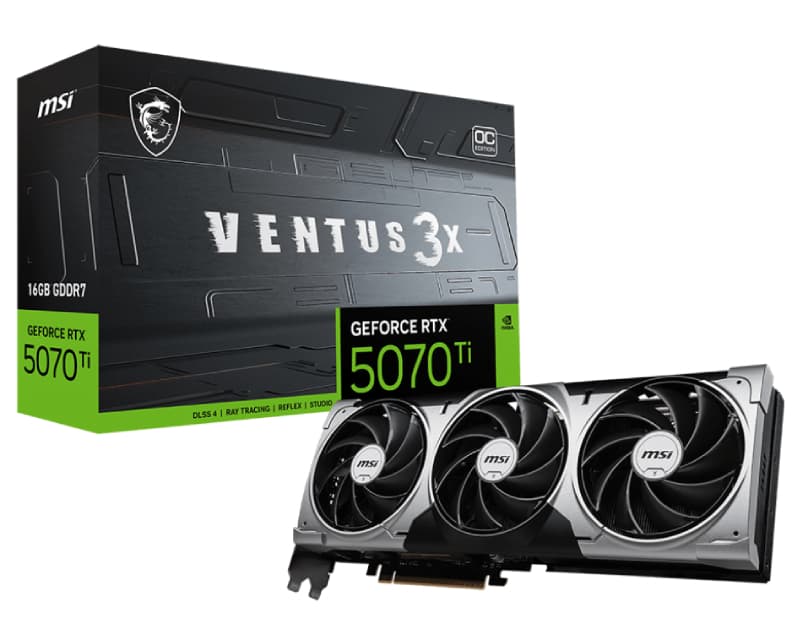 Fotografija proizvoda: GeForce RTX 5070 Ti 16G VENTUS 3X OC grafička karta