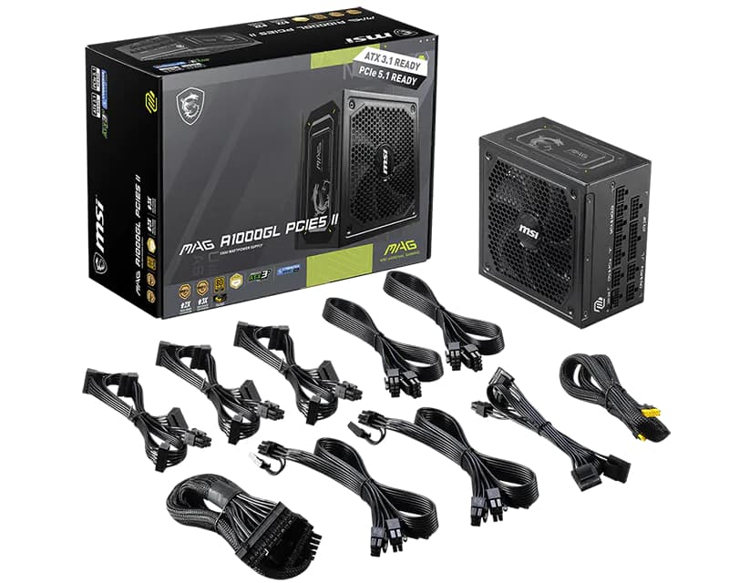 Fotografija proizvoda: MAG A1000GL PCIE5 II 1000W napajanje 7G