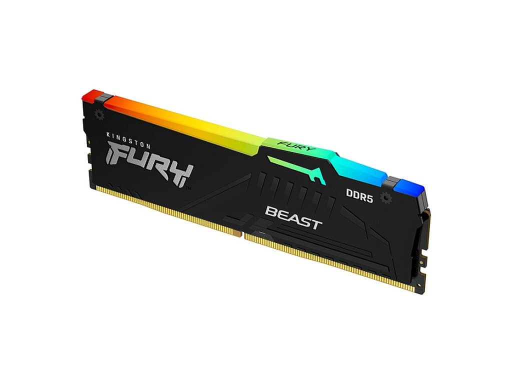 Fotografija proizvoda: Memorija KINGSTON 16GB/DIMM/DDR5/5600MHz/CL36/FURY Beast RGB EXPO