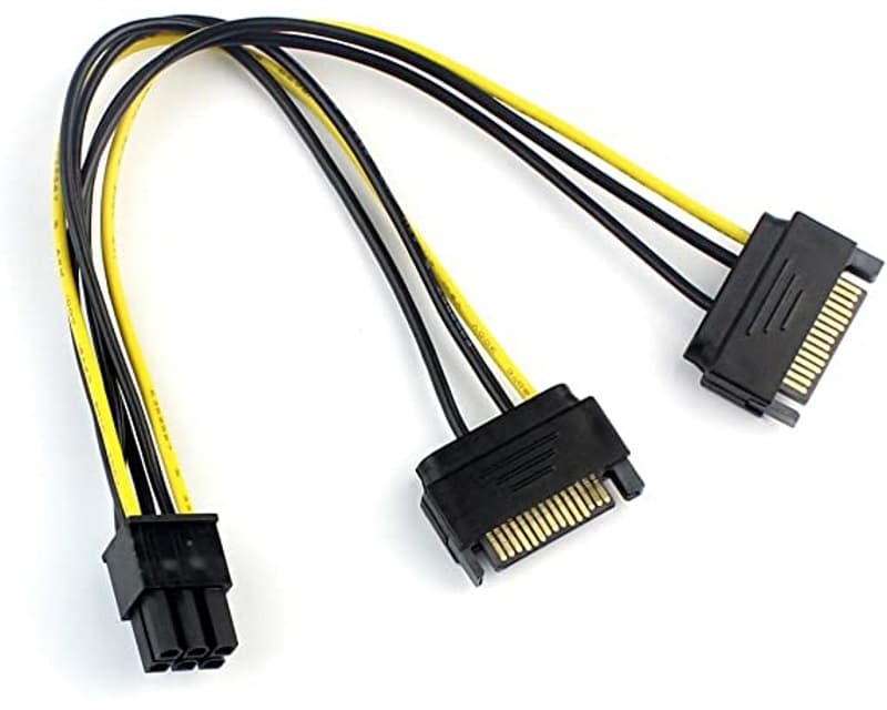 Fotografija proizvoda: Naponski adapter za PCI-E VGA (6-pin) -2x Sata