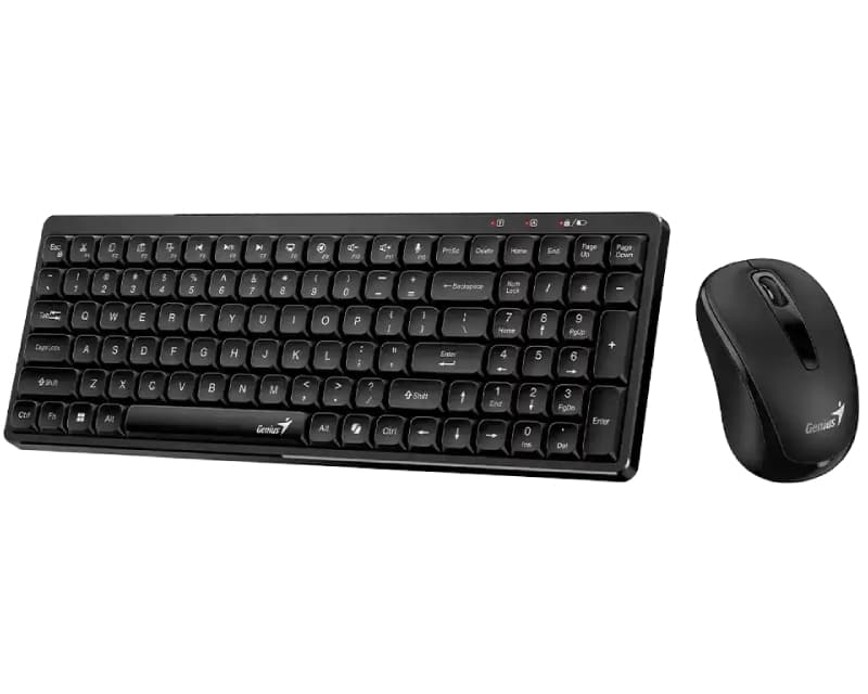 Fotografija proizvoda: LuxeMate Q8100 Bežična USB YU crna tastatura + miš