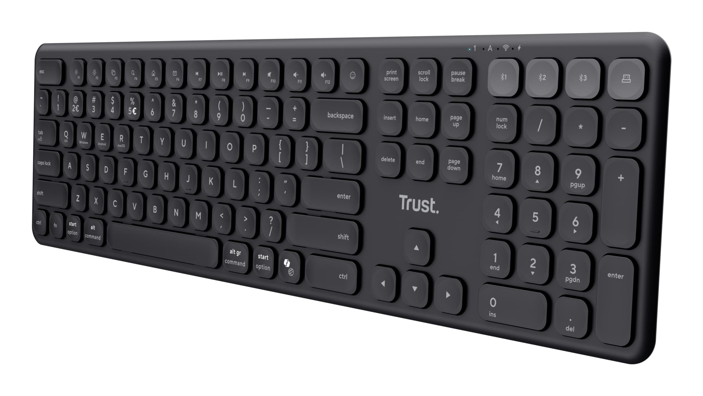 Fotografija proizvoda: Tastatura TRUST VAIYA MULTIDEVICE/US/crna