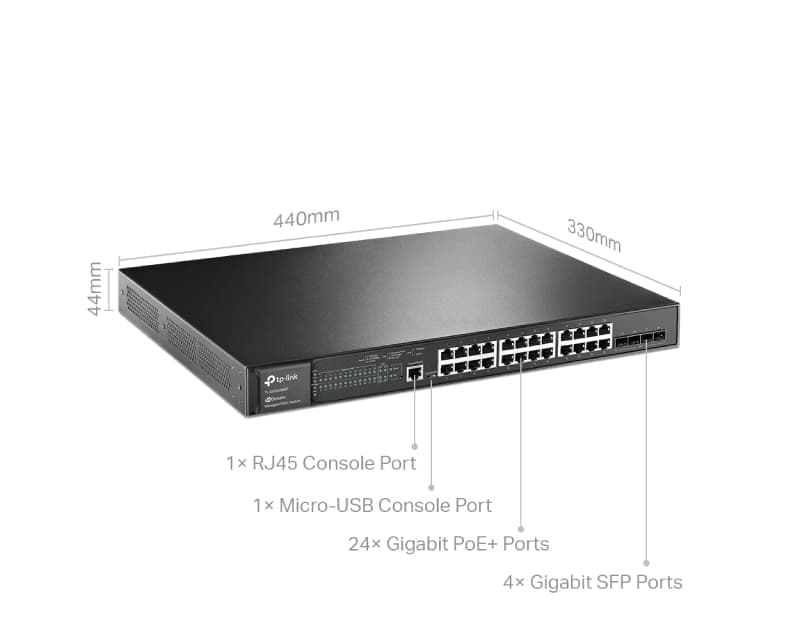 Fotografija proizvoda: SG3428MP Omada 28-Port Gigabit L2+ upravljivi Switch sa 24-Porta PoE+