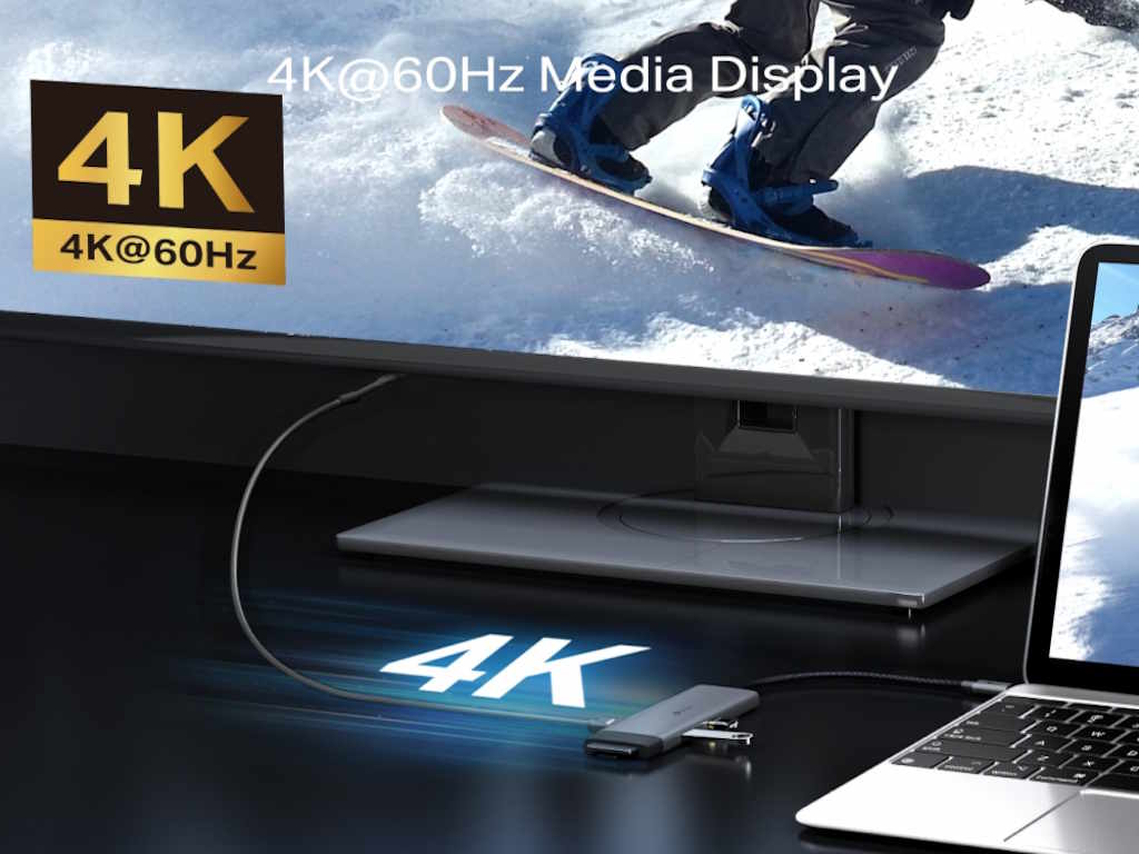 Fotografija proizvoda: Hub TP-LINK USB Type-C 7-Port Hub/1USB-C /1 HDMI 4K 60Hz Port,1×USB-C PD 100W Port,1×SD