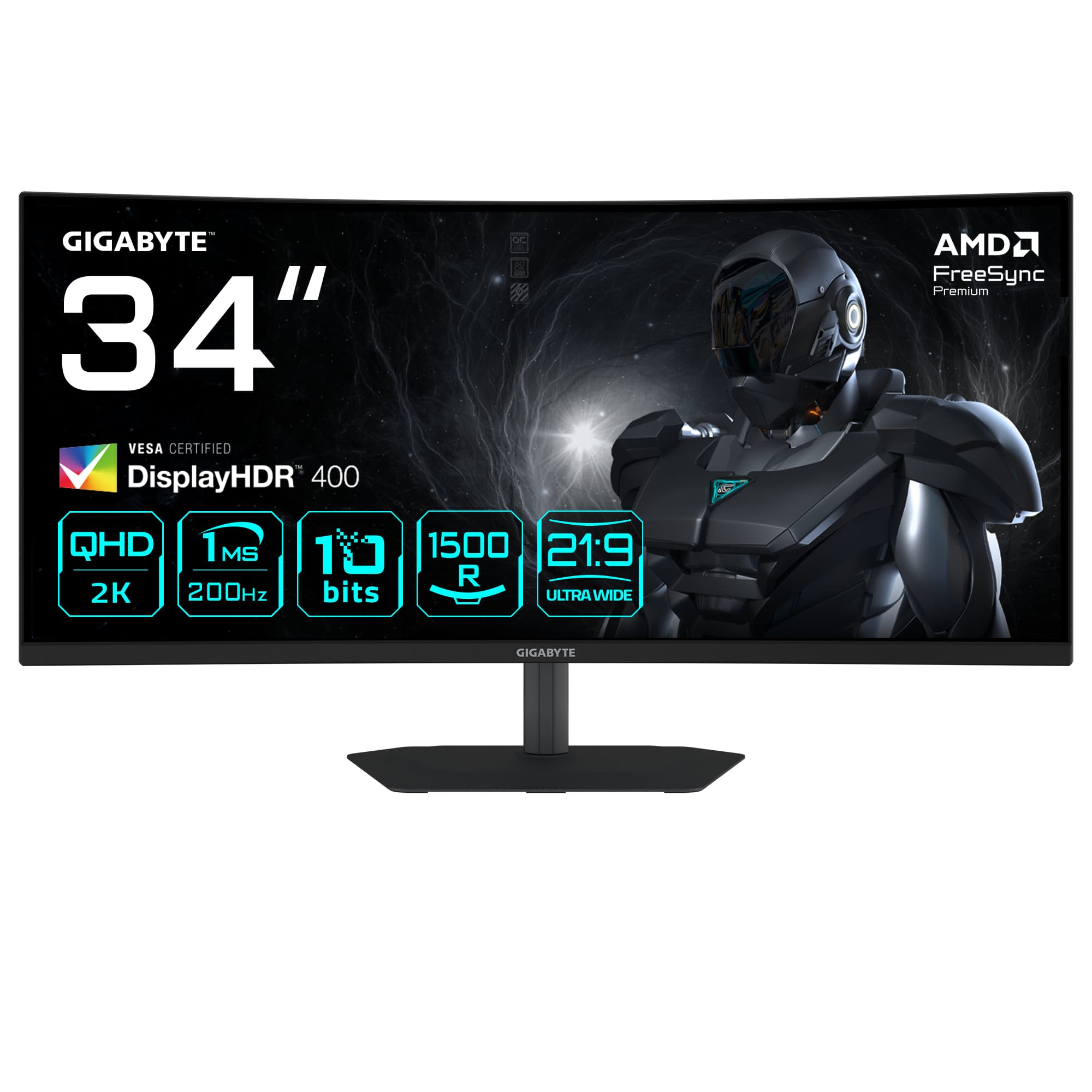 Fotografija proizvoda: 34 inča G34WQC2 UWQHD 3440x1440 VA 200 Hz FreeSync Premium zakrivljeni gaming monitor