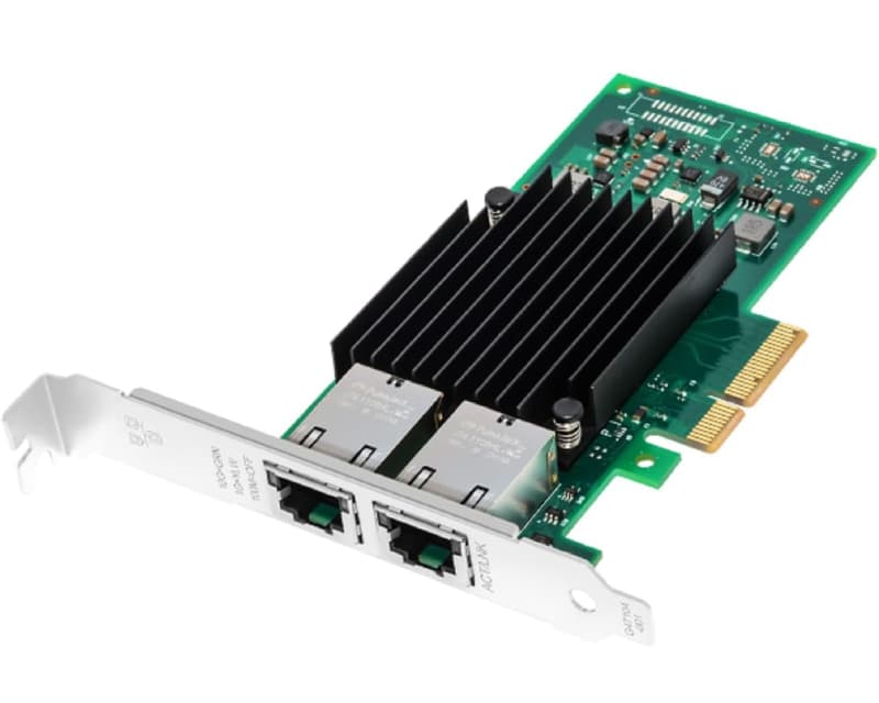 Fotografija proizvoda: PCI-Express x4 kontroler sa 2-porta 10 Gigabit Ethernet (Intel x 550)