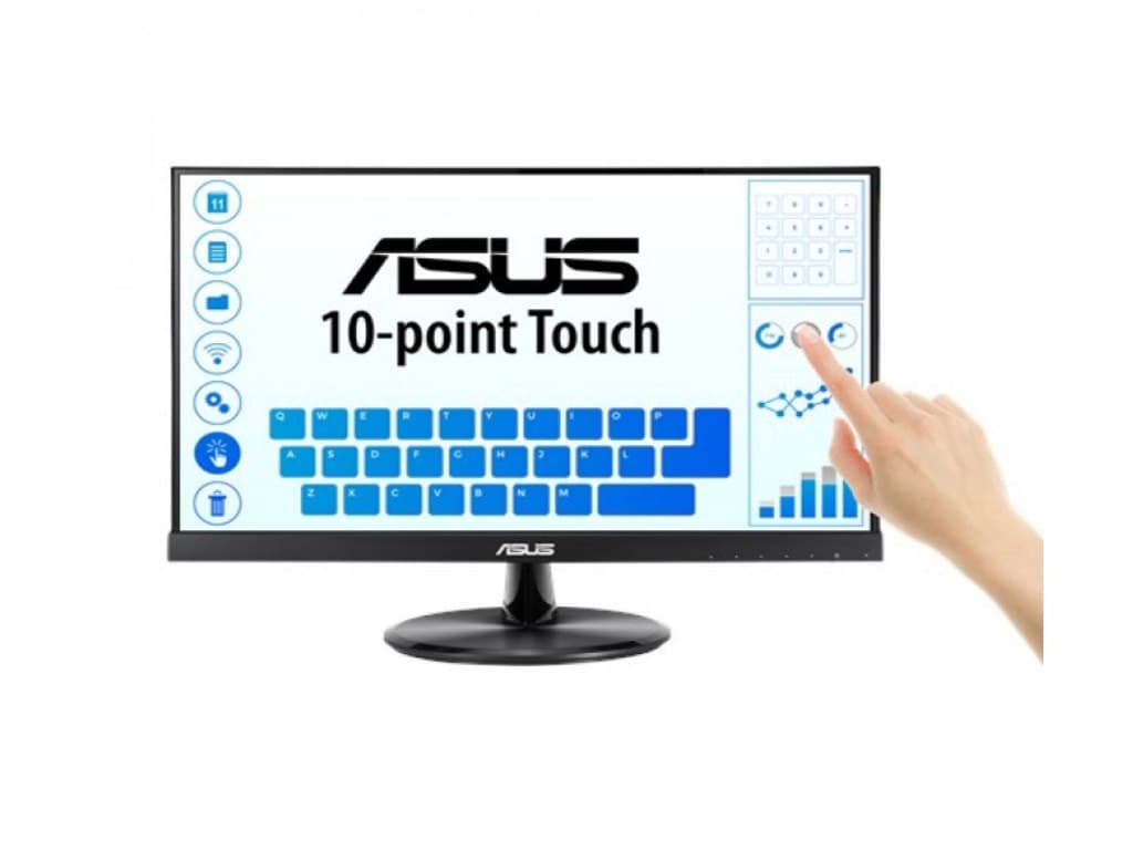 Fotografija proizvoda: Monitor ASUS VT229H 21.5"/IPS, touch/1920x1080/60Hz/5ms GtG/VGA,HDMI/VESA/zvucnici/crna