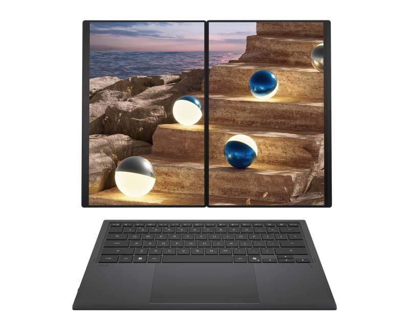 Fotografija proizvoda: ZenBook Duo 14 OLED UX8407AA-SN151X (14 inča 3K OLED, Ultra 9 386H, 32GB, SSD 2TB, Win11 Pro) laptop