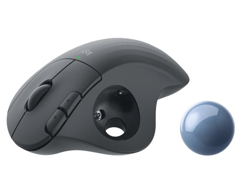Fotografija proizvoda: M575s ERGO Bluetooth Trackball Grafitna plava kuglica miš