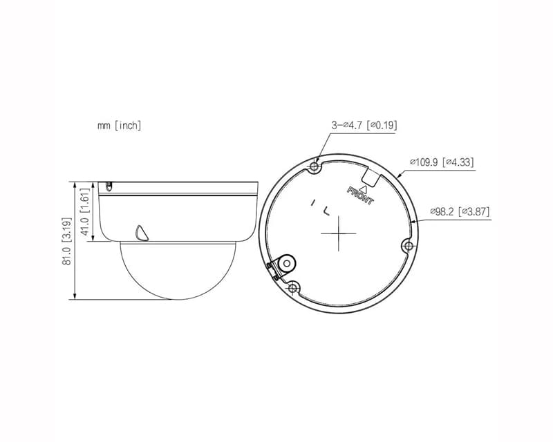 Fotografija proizvoda: IPC-HDBW1839E1P-A-IL-0280B-S6 8MP ulazna dual light fiksna dome mrežna kamera
