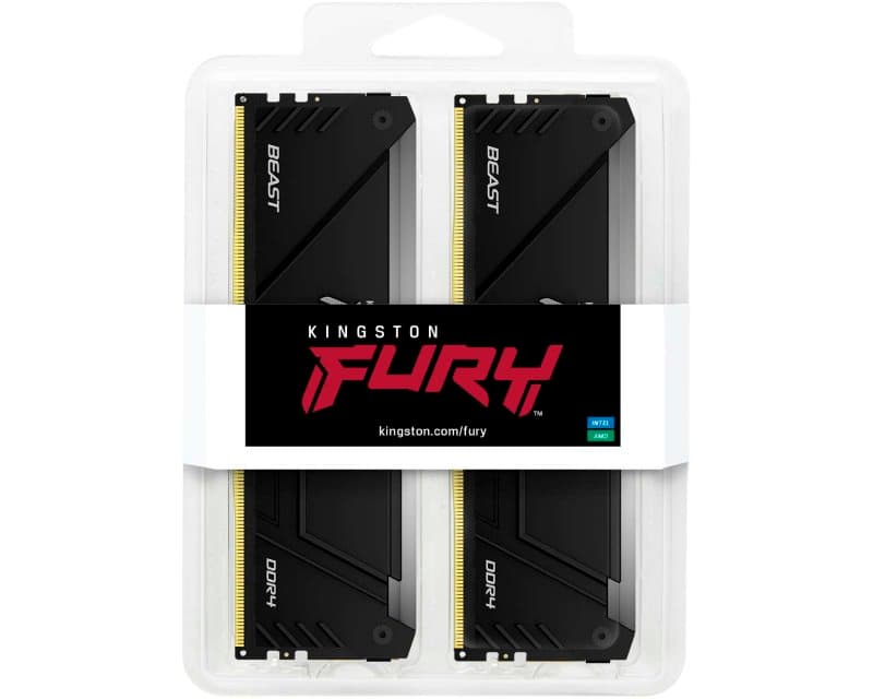 Fotografija proizvoda: DIMM DDR4 64GB (2x32GB kit) 3200MT/s KF432C16BB2AK2/64 Fury Beast RGB