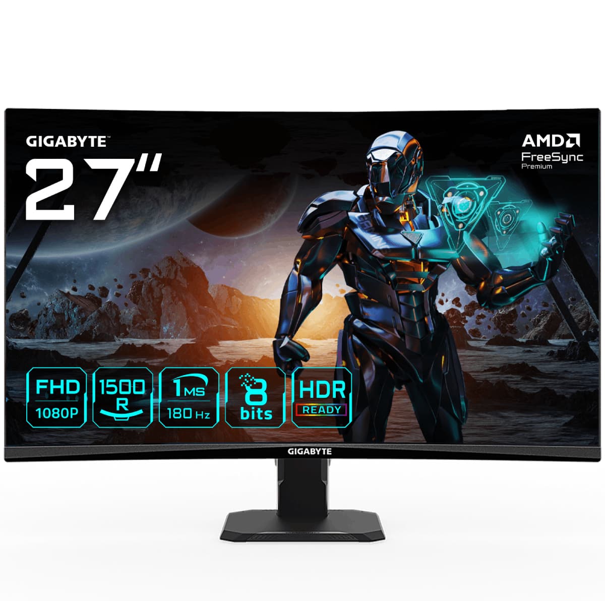 Fotografija proizvoda: 27-inch GS27FC FHD 1920x1080 180 Hz FreeSync Premium curved gaming monitor
