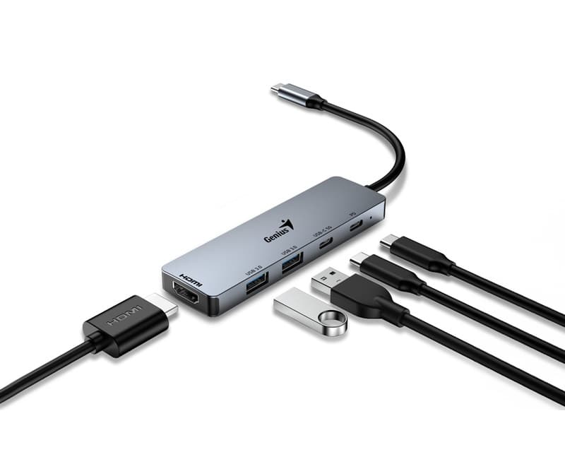 Fotografija proizvoda: UH-500 5-u-1 USB Hub srebrni