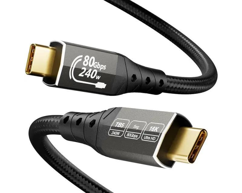 Fotografija proizvoda: Kabl USB4 V2.0 USB C-CM/M Thunderbolt 5/4, 80Gbps/PD 16K@60Hz 8K@120Hz, 2m, crni