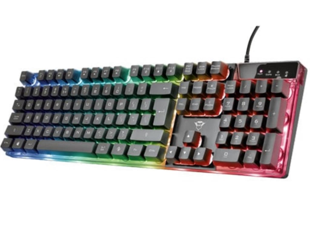 Fotografija proizvoda: Tastatura TRUST GXT 835 AZOR žicna/RGB/gaming/crna