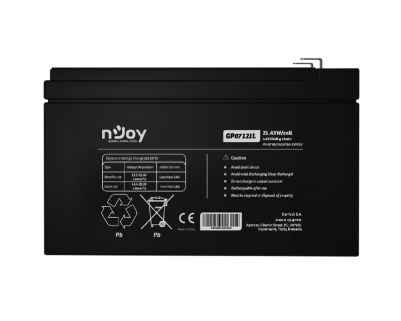 Fotografija proizvoda: GP07121L baterija za UPS 12V 5Ah (BTVACFUOBTA1LCW01B)