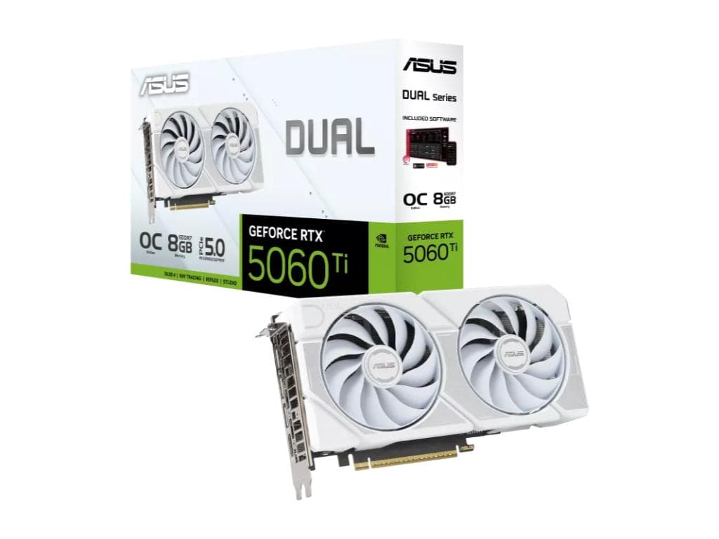 Fotografija proizvoda: Graficka karta ASUS DUAL-RTX5060TI-O8G-WHITE NVD/8GB/GDDR7/128bit/bela
