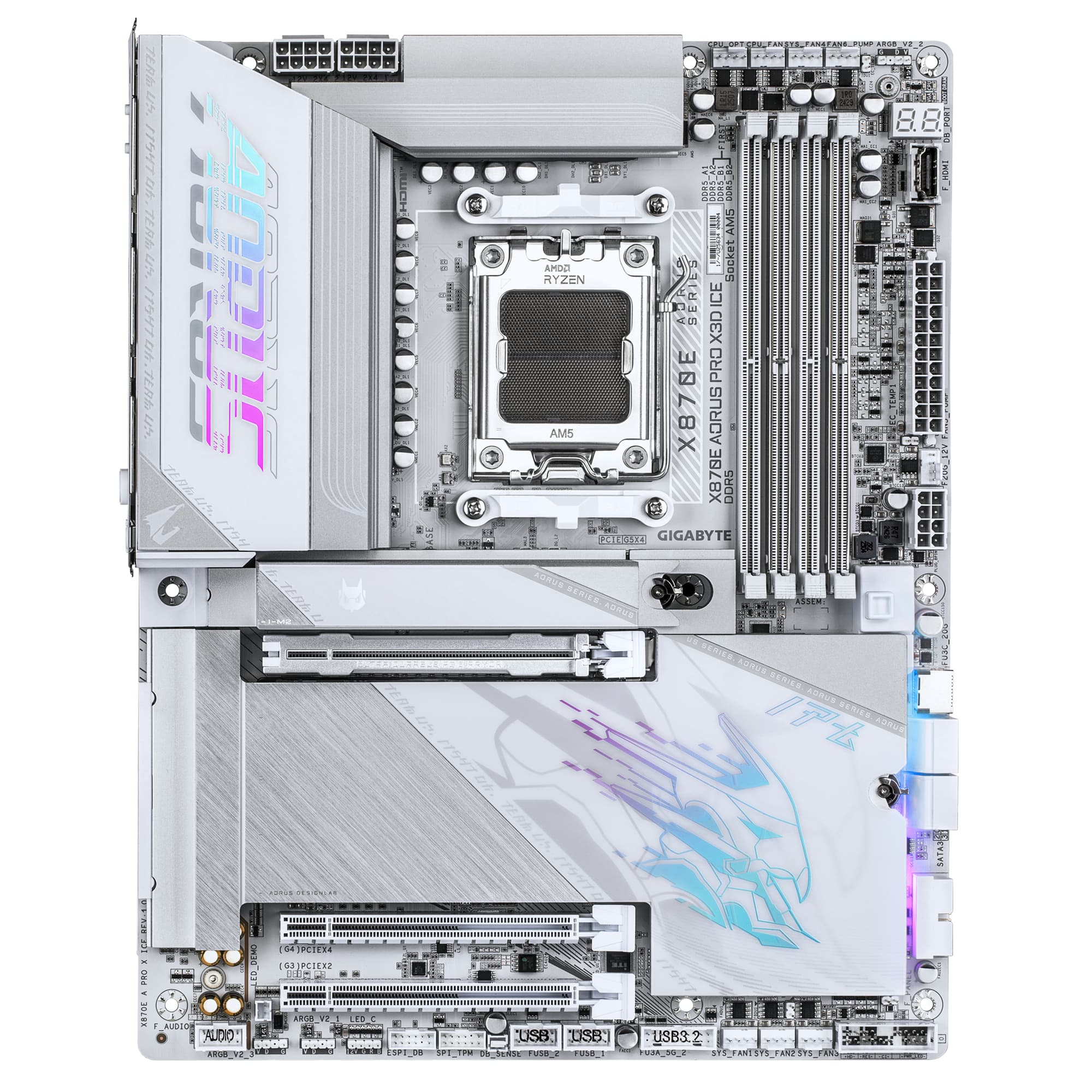 Fotografija proizvoda: Maticna ploca GIGABYTE X870E AORUS PRO ICE 1.0/AM5