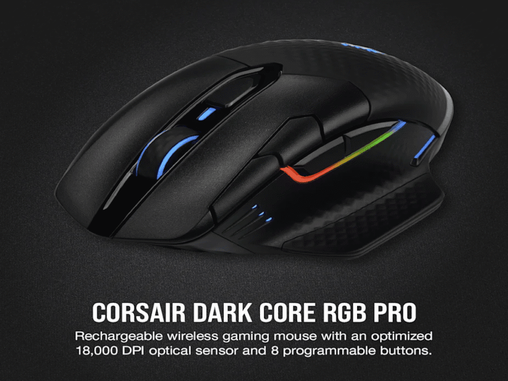 Fotografija proizvoda: Miš CORSAIR DARK CORE bežicni/CH-9315411-EU/RGB/crna