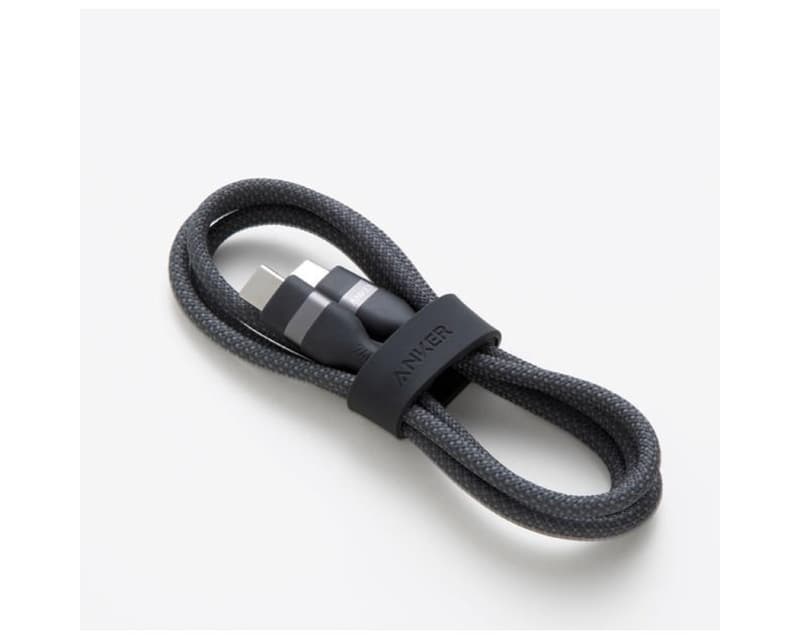 Fotografija proizvoda: USB-C kabl M/M 0.9m, za Super brzo punjenje 240W/480Mbps, pleteni, crni