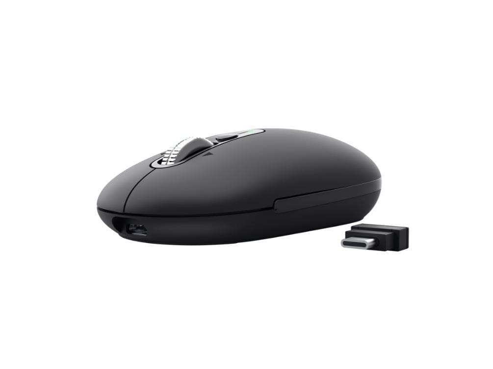 Fotografija proizvoda: Miš TRUST SERON HYPSCROLL SLIM WRLS MOUSE BLK