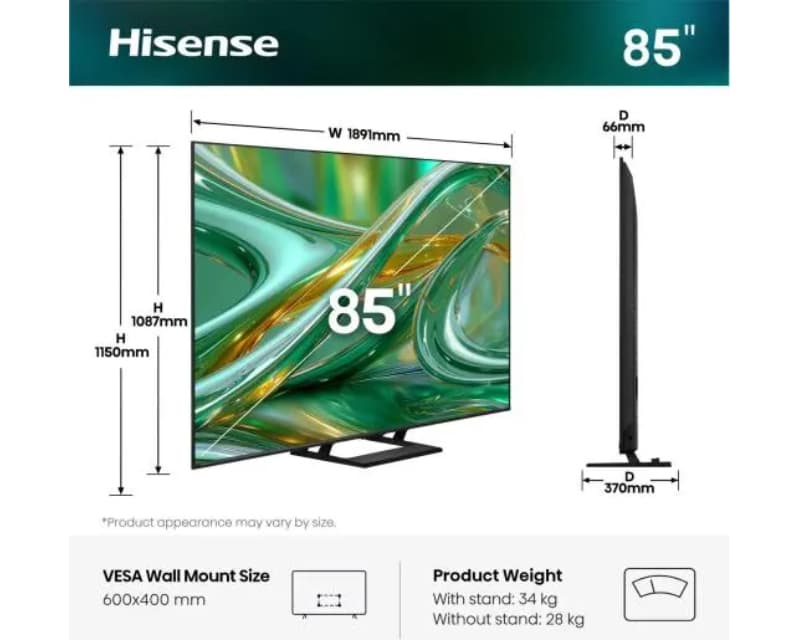 Fotografija proizvoda: 85 inča 85E8S ULED Mini LED 4K UHD Smart TV outlet