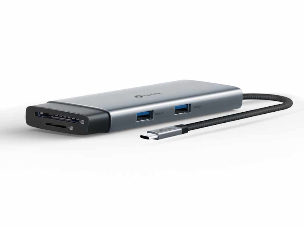Fotografija proizvoda: Hub TP-LINK USB Type-C 7-Port Hub/1USB-C /1 HDMI 4K 60Hz Port,1×USB-C PD 100W Port,1×SD