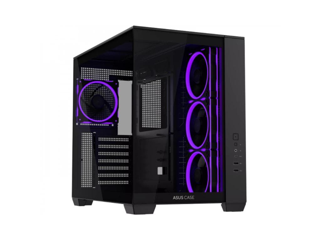 Fotografija proizvoda: Kucište ASUS A32 PLUS TG ARGB Midi Tower/ATX/Micro ATX/Mini ITX/bez napajanja/crna